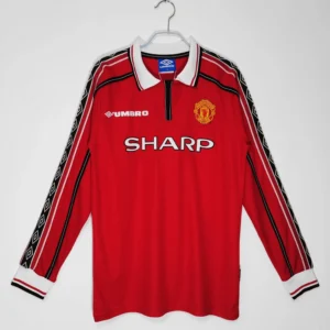 Manchester United Home Jersey 1997-98 Retro Full Sleeve