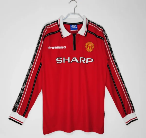 Manchester United Home Jersey 1997-98 Retro Full Sleeve
